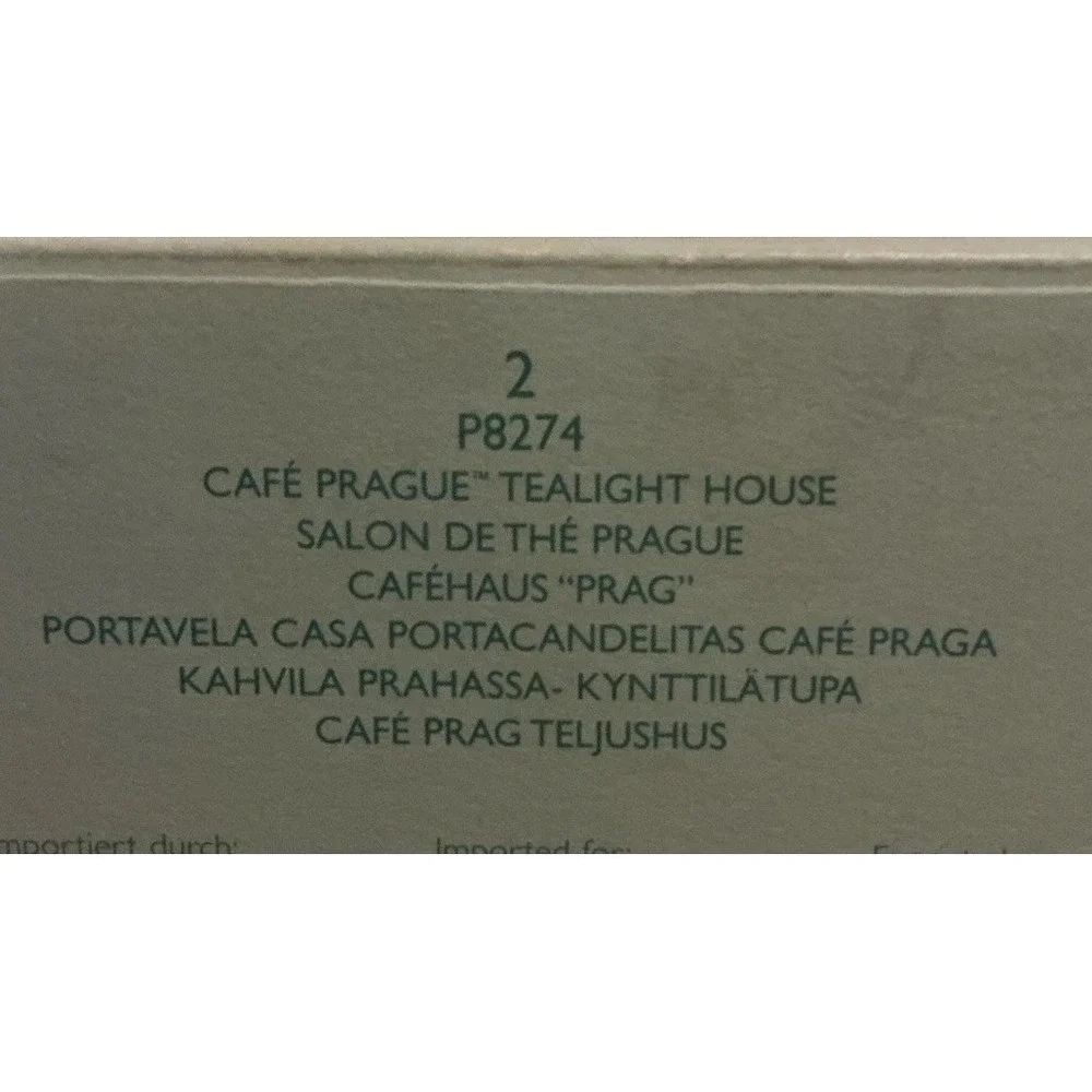 Party Lite Cafe Prague Tea Light House P8274 Candle Holder In‎ Box